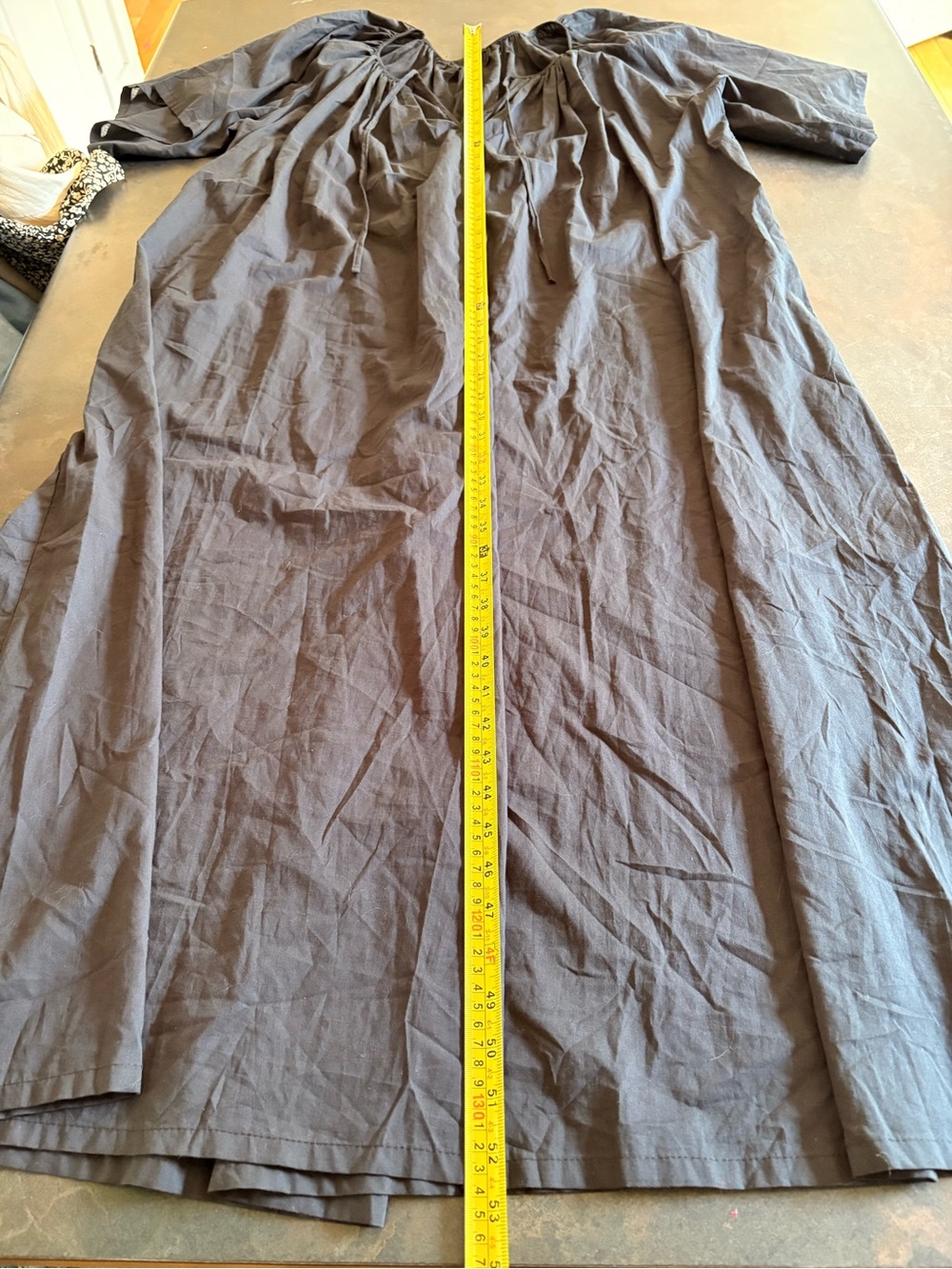 Le Petit Trou Black V-Neck Maxi Dress with Tan Belt - Picture 4 of 12